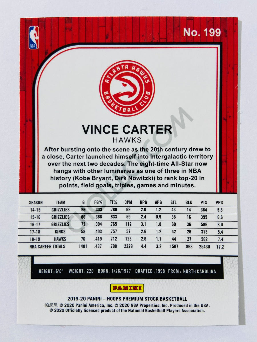 Vince Carter – Atlanta Hawks 2019-20 Panini Hoops Premium Stock #199