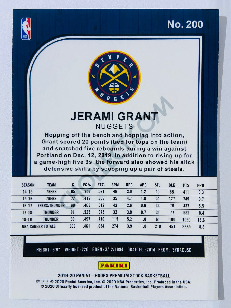 Jerami Grant - Denver Nuggets 2019-20 Panini Hoops Premium Stock #200