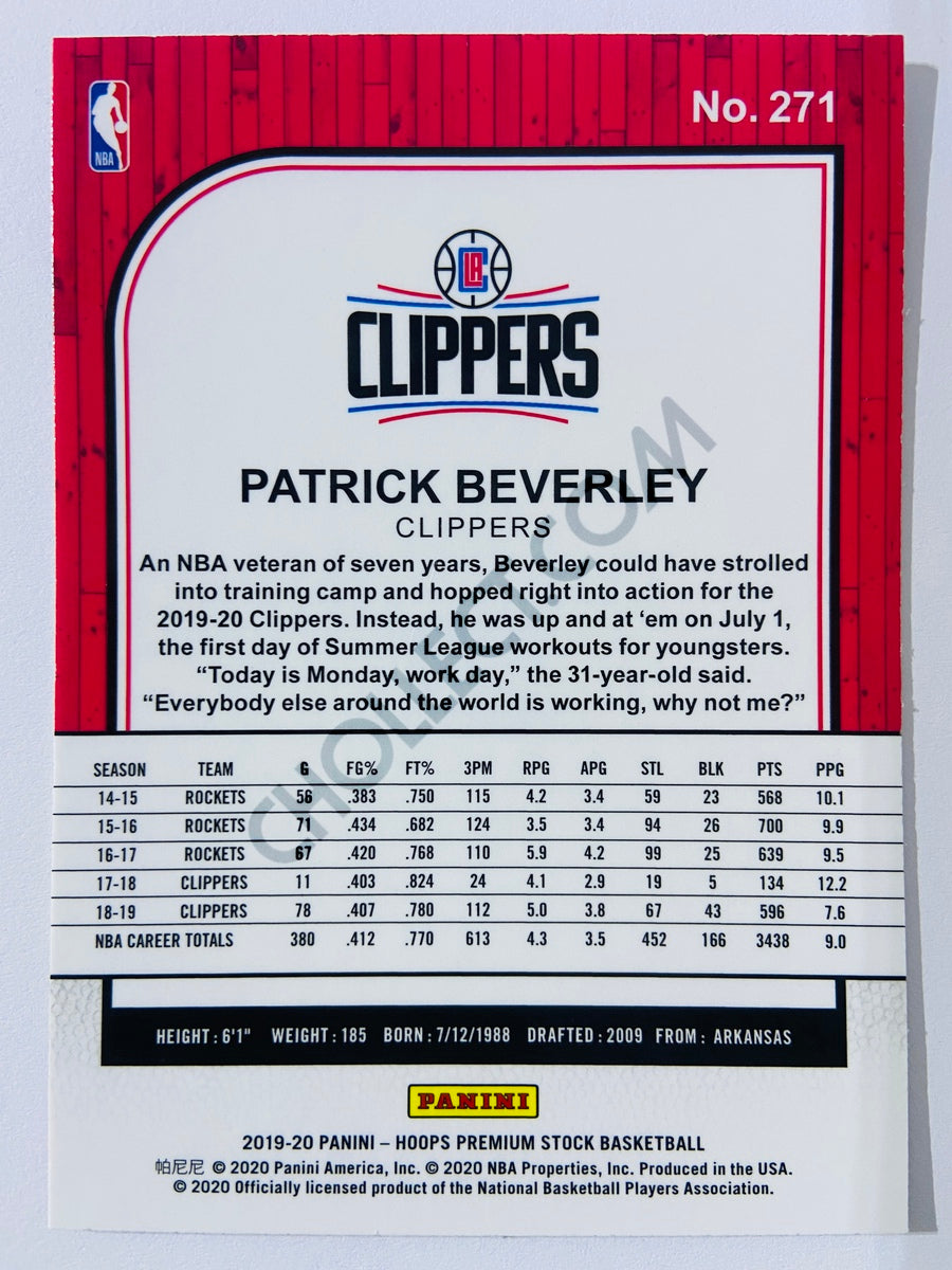Patrick Beverley - Los Angeles Clippers 2019-20 Panini Hoops Premium Stock #271
