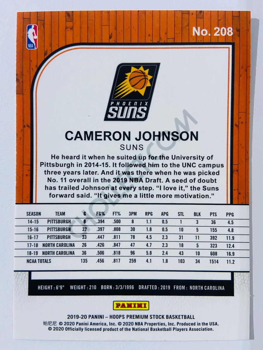 Cameron Johnson - Phoenix Suns 2019-20 Panini Hoops Premium Stock RC Rookie #208