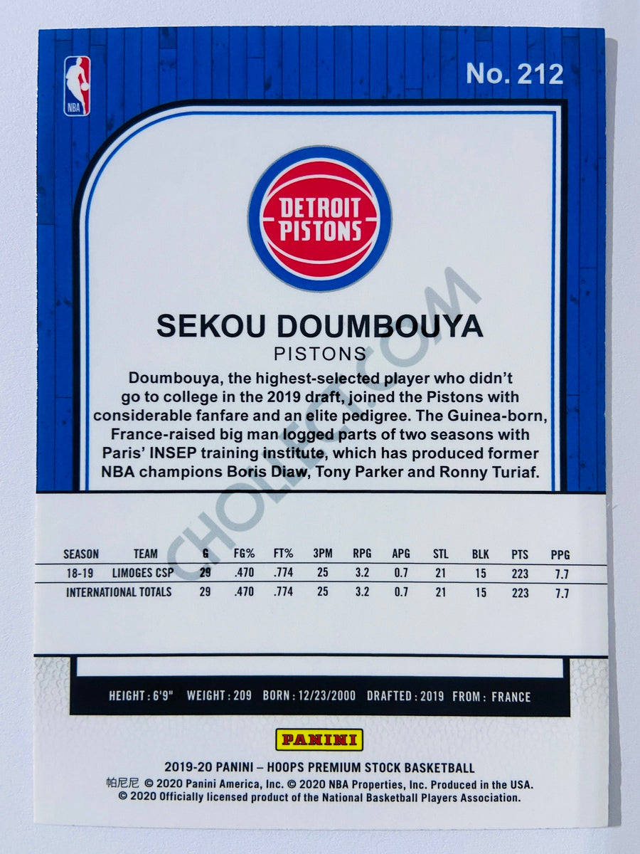 Sekou Doumbouya - Detroit Pistons 2019-20 Panini Hoops Premium Stock RC Rookie #212