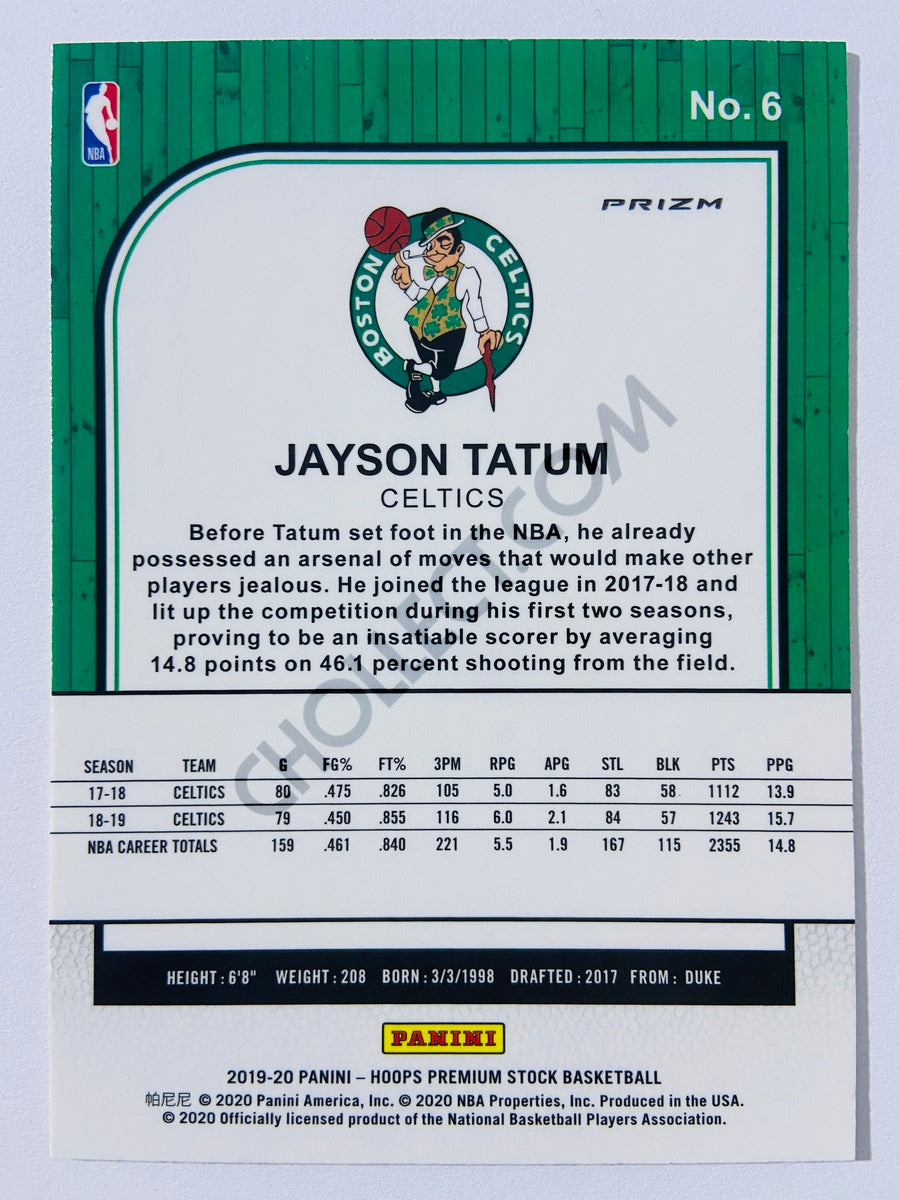 Jayson Tatum - Boston Celtics 2019-20 Panini Hoops Premium Stock Silver Parallel #6