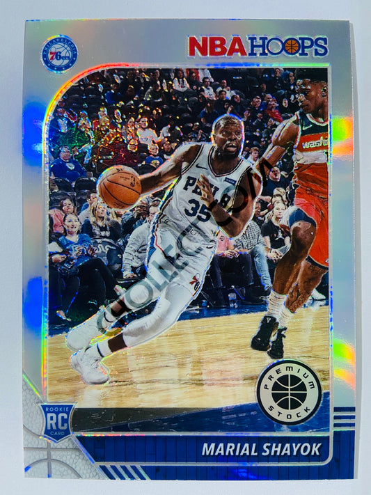 Marial Shayok - Philadelphia 76ers 2019-20 Panini Hoops Premium Stock Silver Parallel RC Rookie #252