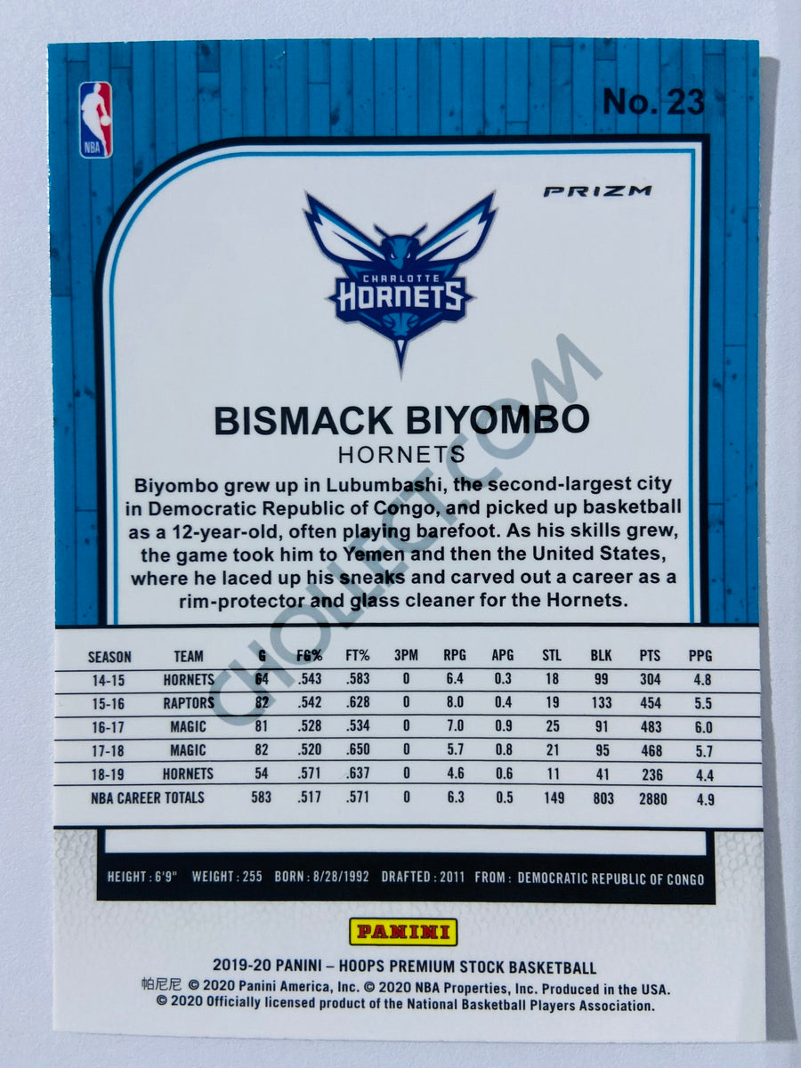 Bismack Biyombo - Charlotte Hornets 2019-20 Panini Hoops Premium Stock Green Parallel #23