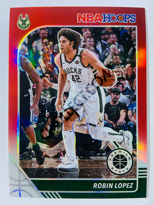 Robin Lopez - Milwaukee Bucks 2019-20 Panini Hoops Premium Stock Red Parallel #31