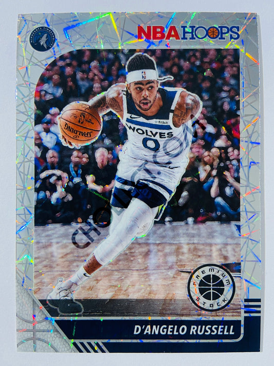 D'Angelo Russell - Minnesota Timberwolves 2019-20 Panini Hoops Premium Stock Laser Silver Parallel #18