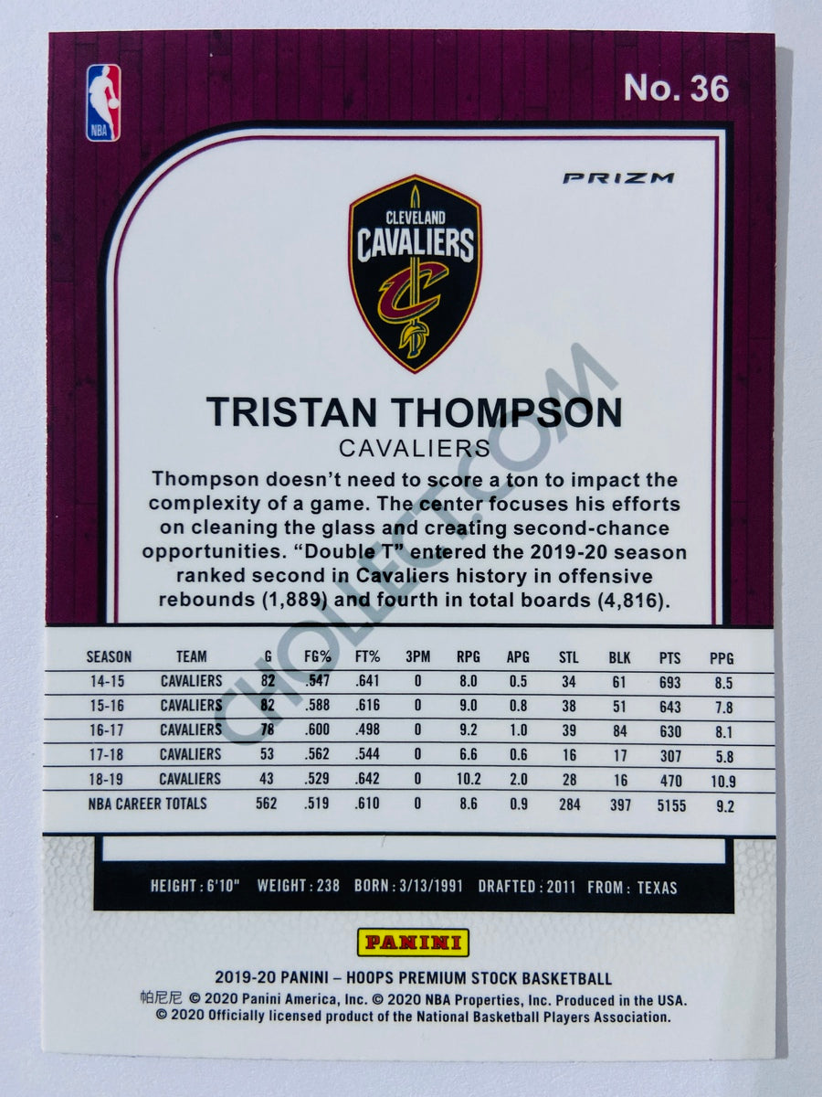 Tristan Thompson - Cleveland Cavaliers 2019-20 Panini Hoops Premium Stock Laser Silver Parallel #36