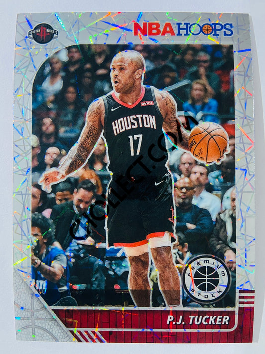 P.J. Tucker - Houston Rockets 2019-20 Panini Hoops Premium Stock Laser Silver Parallel #70