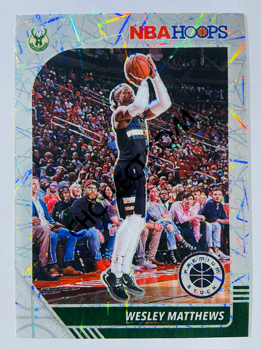 Wesley Matthews - Milwaukee Bucks 2019-20 Panini Hoops Premium Stock Laser Silver Parallel #75