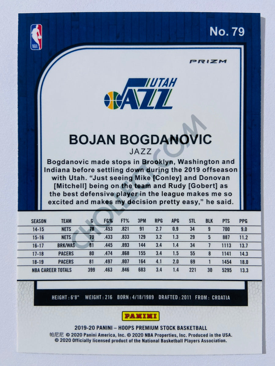 Bojan Bogdanovic - Utah Jazz 2019-20 Panini Hoops Premium Stock Laser Silver Parallel #79