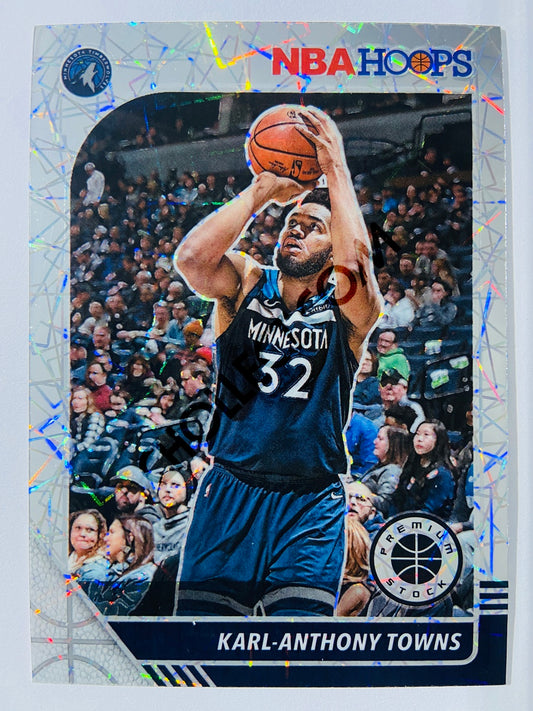 Karl-Anthony Towns - Minnesota Timberwolves 2019-20 Panini Hoops Premium Stock Laser Silver Parallel #111