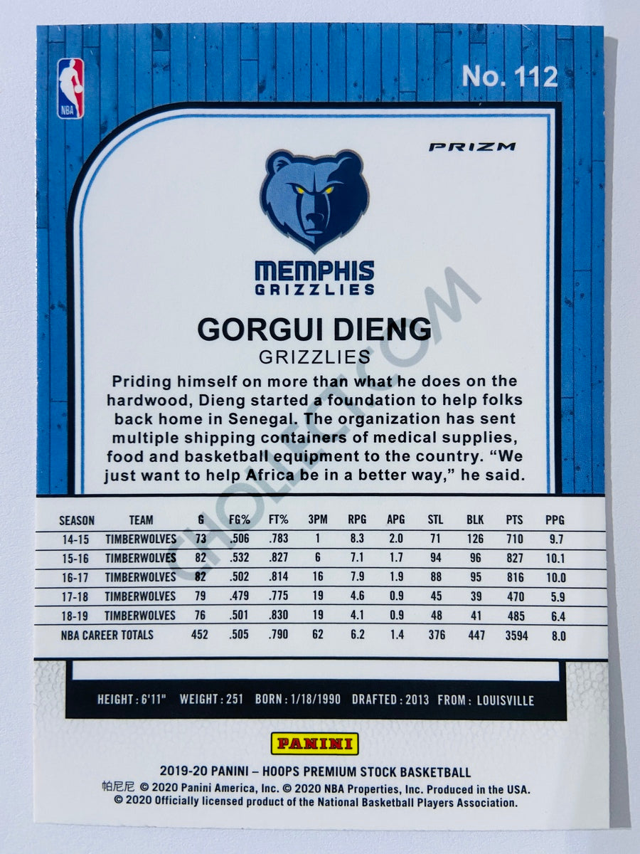 Gorgui Dieng - Memphis Grizzlies 2019-20 Panini Hoops Premium Stock Laser Silver Parallel #112