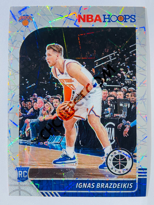 Ignas Brazdeikis - New York Knicks 2019-20 Panini Hoops Premium Stock Laser Silver Parallel RC Rookie #235