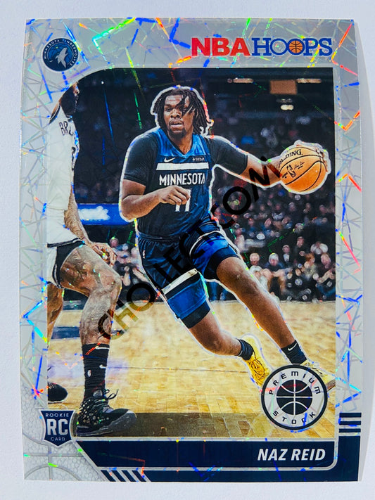 Naz Reid - Minnesota Timberwolves 2019-20 Panini Hoops Premium Stock Laser Silver Parallel RC Rookie #253