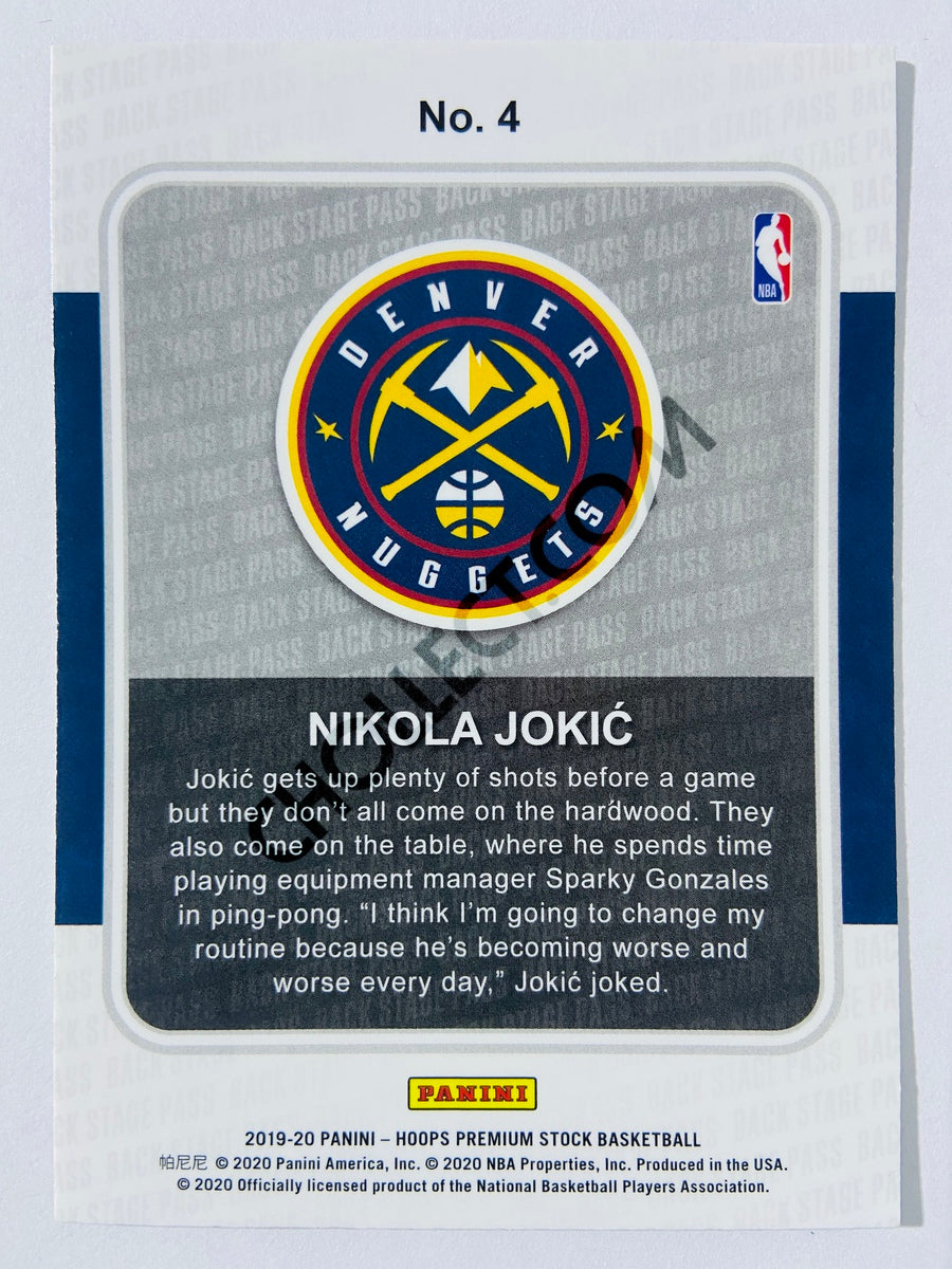 Nikola Jokic - Denver Nuggets 2019-20 Panini Hoops Premium Stock Backstage Pass Insert #4