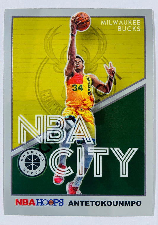 Giannis Antetokounmpo - Milwaukee Bucks 2019-20 Panini Hoops Premium Stock NBA City Insert #4