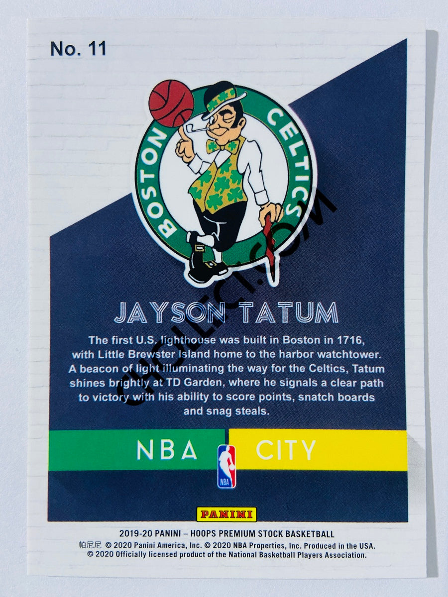 Jayson Tatum - Boston Celtics 2019-20 Panini Hoops Premium Stock NBA City Insert #4