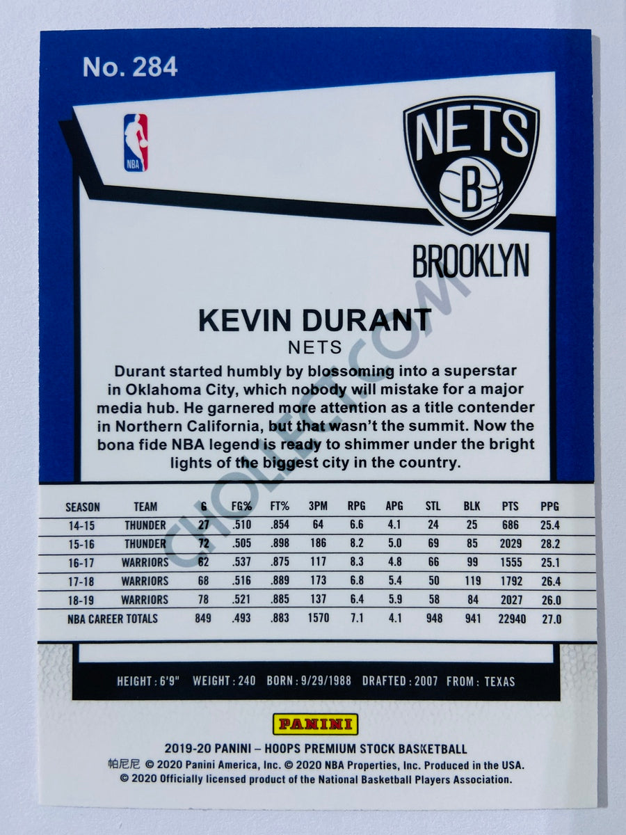 Kevin Durant - Brooklyn Nets 2019-20 Panini Hoops Premium Stock Tribute #284