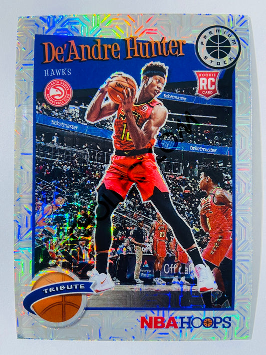 De'Andre Hunter - Atlanta Hawks 2019-20 Panini Hoops Premium Stock Tribute Mojo Prizm Parallel #299