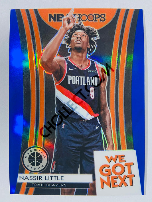 Nassir Little - Portland Trail Blazers 2019-20 Panini Hoops Premium Stock We Got Next Insert Blue Parallel #6