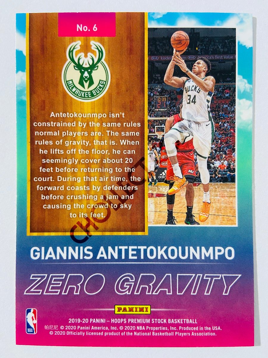 Giannis Antetokounmpo - Milwaukee Bucks 2019-20 Panini Hoops Premium Stock Zero Gravity Insert #6
