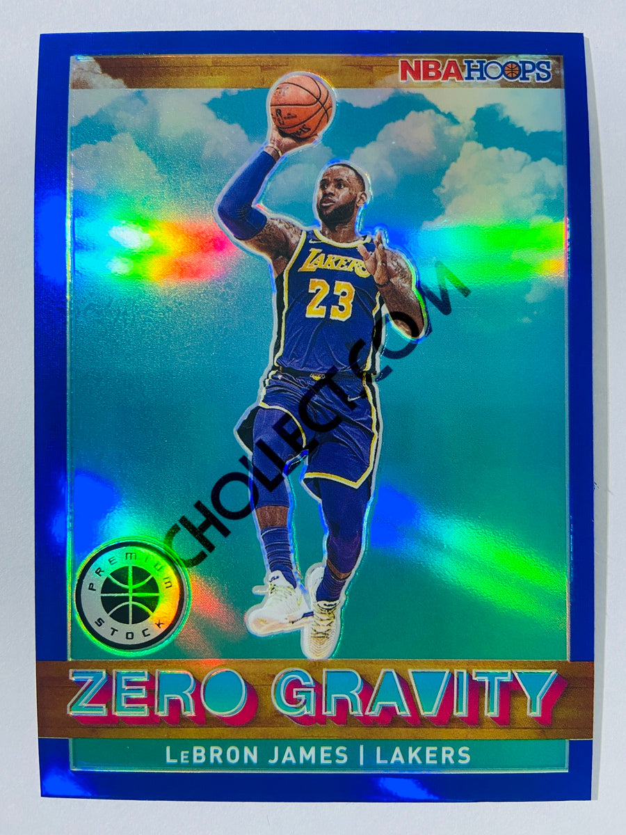 LeBron James - Miami Heat 2019-20 Panini Hoops Premium Stock Zero Gravity Insert Blue Parallel #18