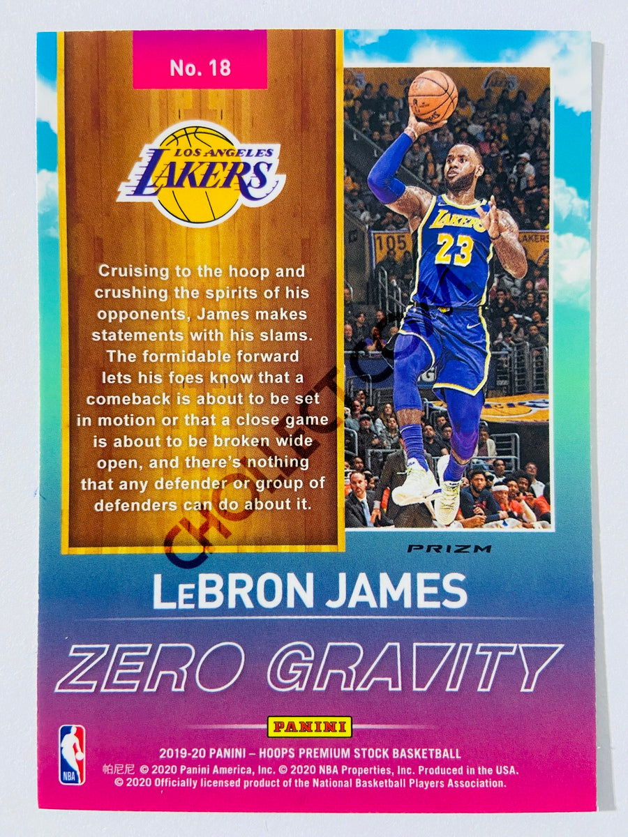 LeBron James - Miami Heat 2019-20 Panini Hoops Premium Stock Zero Gravity Insert Blue Parallel #18