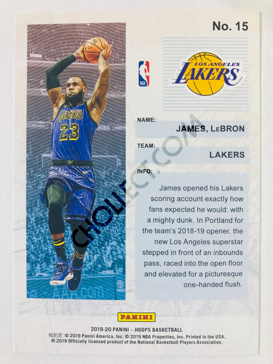 LeBron James - Los Angeles Lakers 2019-20 Panini Hoops Frequent Flyers Insert #15