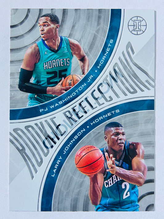 PJ Washington Jr. / Larry Johnson - Charlotte Hornets 2019-20 Panini Illusions Rookie Reflections #25