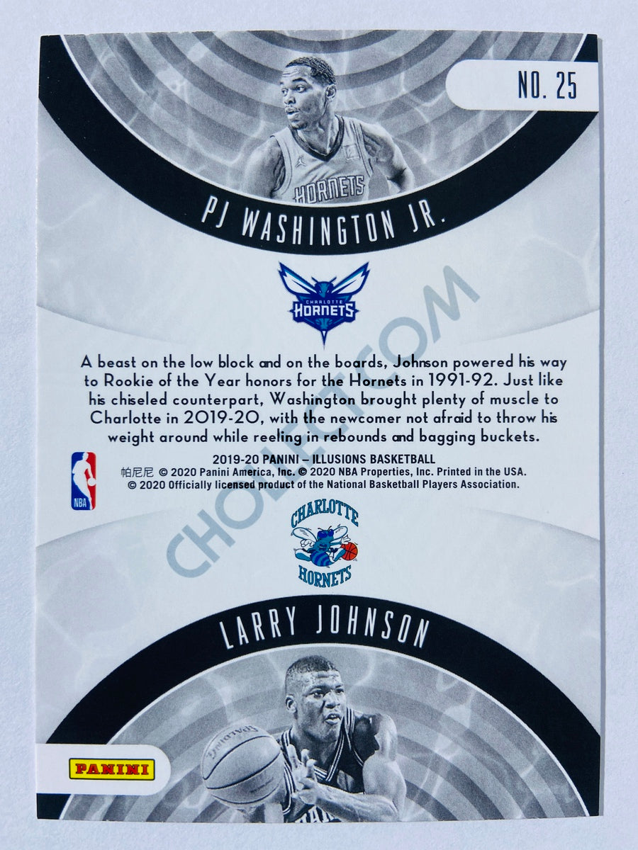 PJ Washington Jr. / Larry Johnson - Charlotte Hornets 2019-20 Panini Illusions Rookie Reflections #25