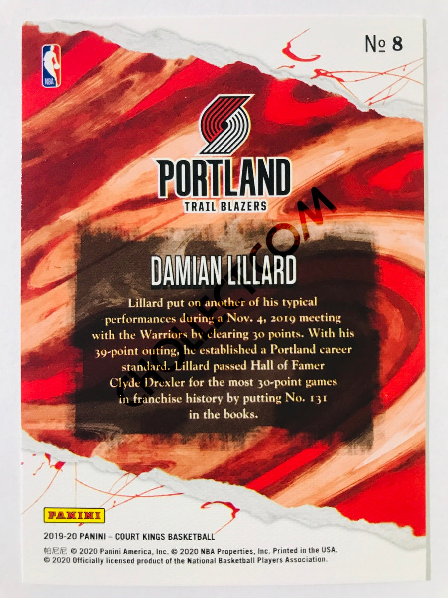 Damian Lillard - Portland Trail Blazers 2019-20 Panini Court Kings #8