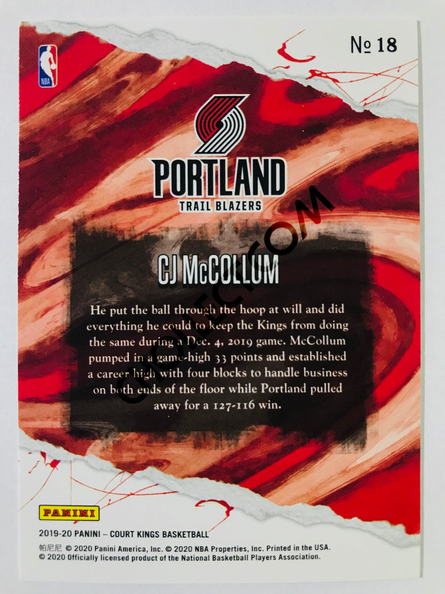 CJ McCollum - Portland Trail Blazers 2019-20 Panini Court Kings #18