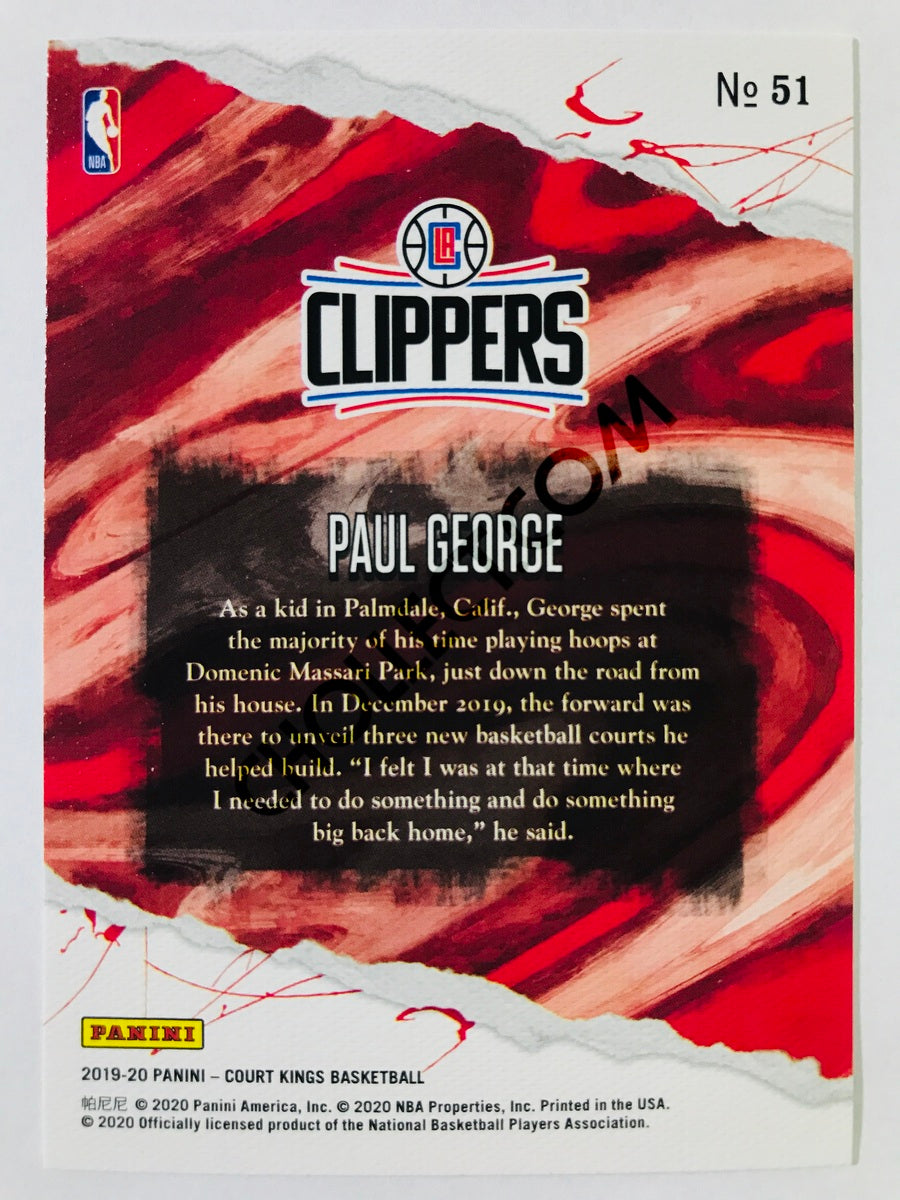 Paul George - Los Angeles Clippers 2019-20 Panini Court Kings #51