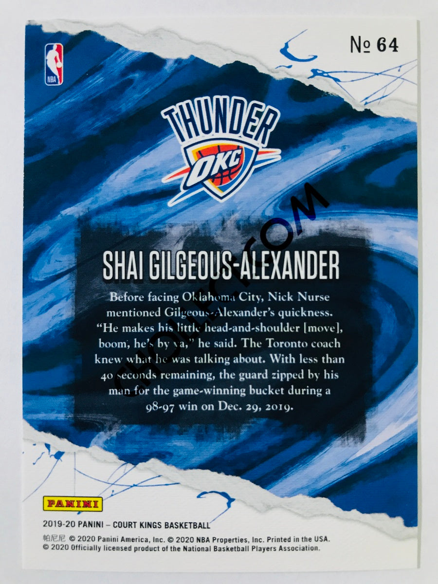 Shai Gilgeous-Alexander - Oklahoma City Thunder 2019-20 Panini Court Kings #64