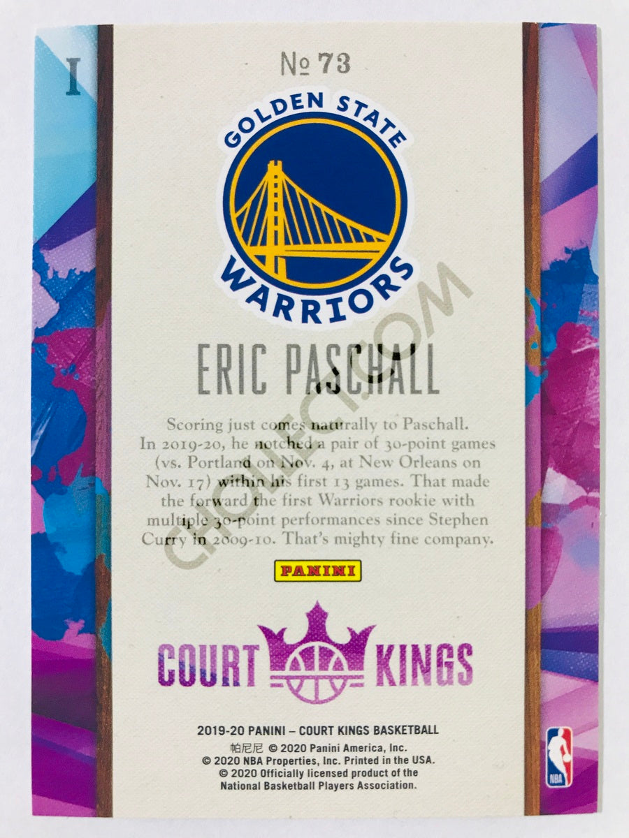 Eric Paschall - Golden State Warriors 2019-20 Panini Court Kings RC Rookie Level I #73