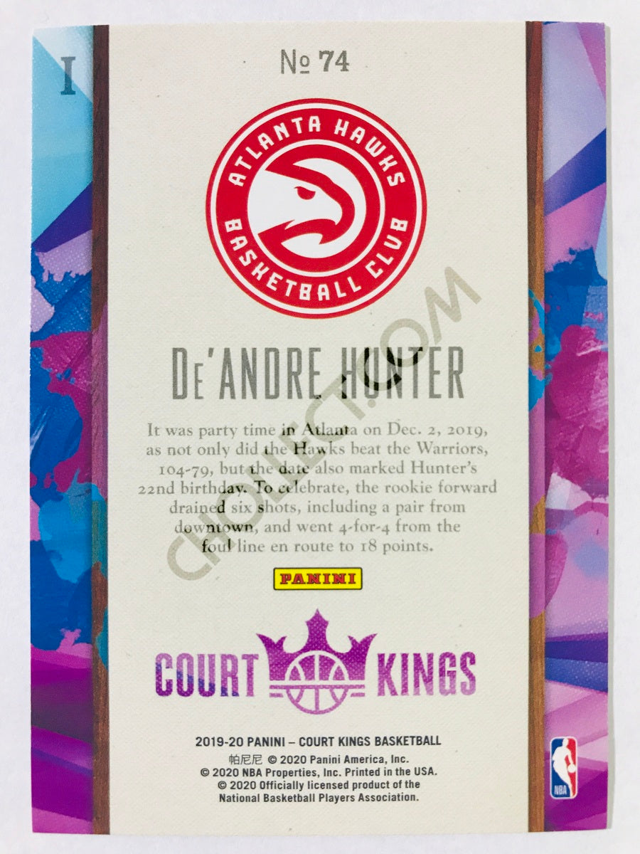 De'Andre Hunter - Atlanta Hawks 2019-20 Panini Court Kings RC Rookie Level I #74