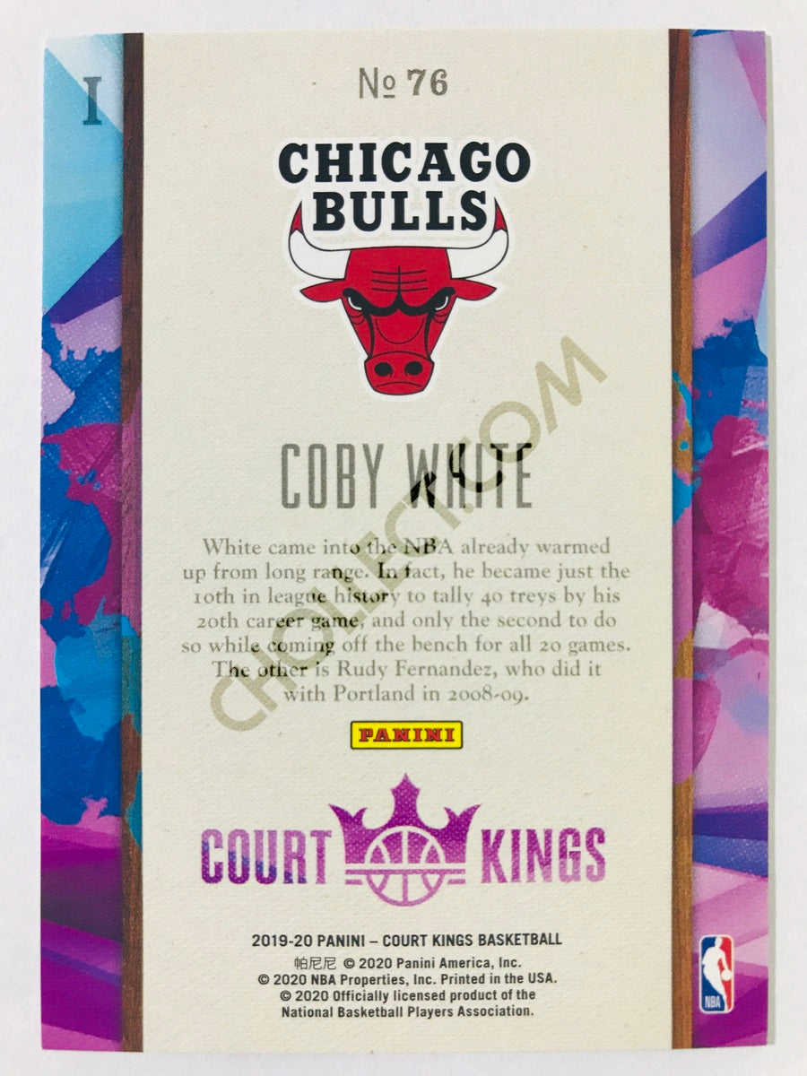 Coby White - Chicago Bulls 2019-20 Panini Court Kings RC Rookie Level I #76