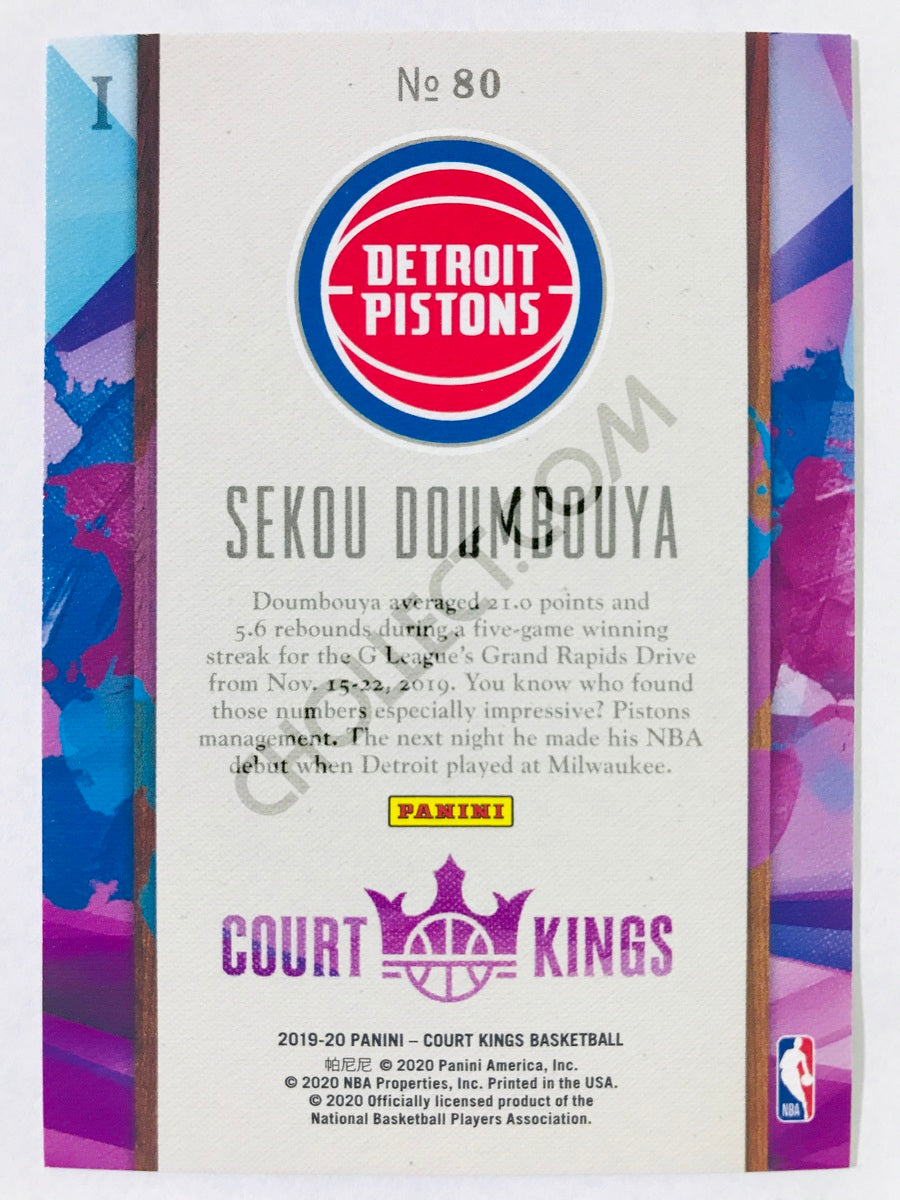 Sekou Doumbouya - Detroit Pistons 2019-20 Panini Court Kings RC Rookie Level I #80