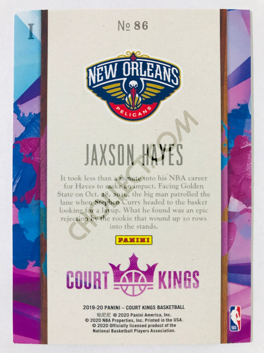 Jaxson Hayes - New Orleans Pelicans 2019-20 Panini Court Kings RC Rookie Level I #86