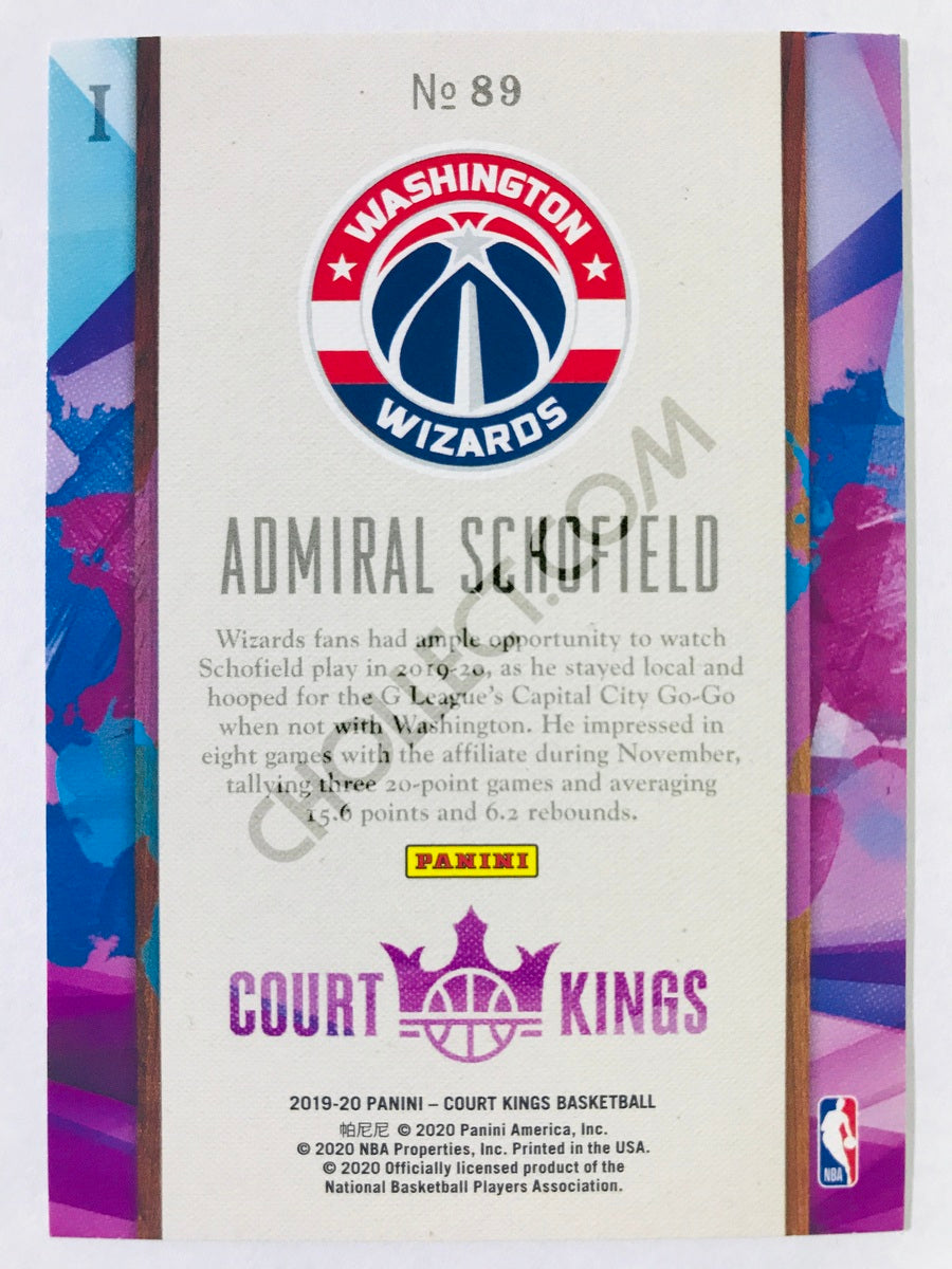 Admiral Schofield - Washington Wizards 2019-20 Panini Court Kings RC Rookie Level I #89