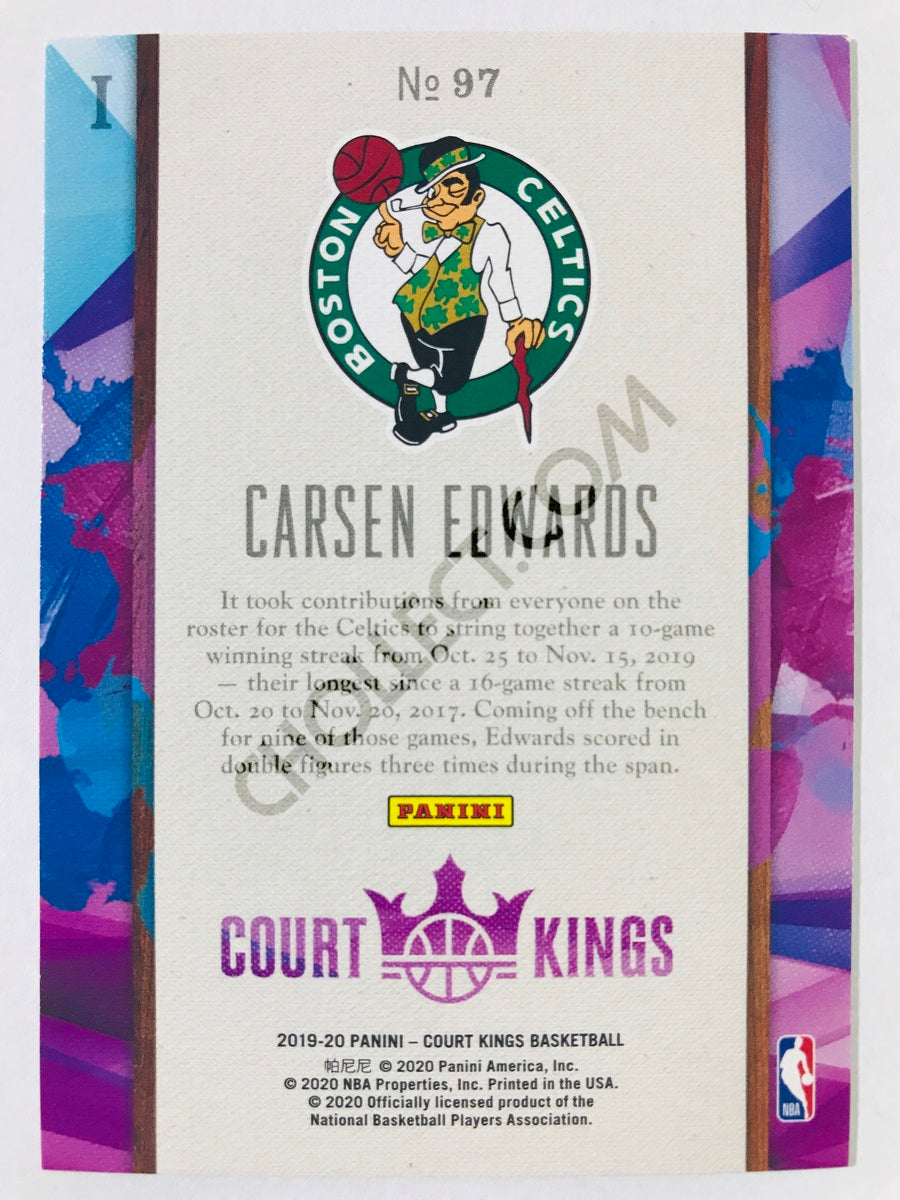 Carsen Edwards - Boston Celtics 2019-20 Panini Court Kings RC Rookie Level I #97