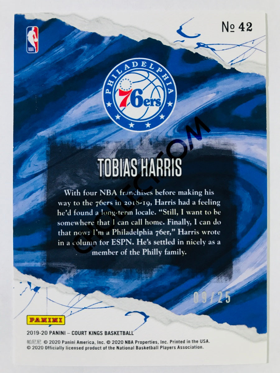 Tobias Harris - Philadelphia 76ers 2019-20 Panini Court Kings #42 Jade Parallel #/25