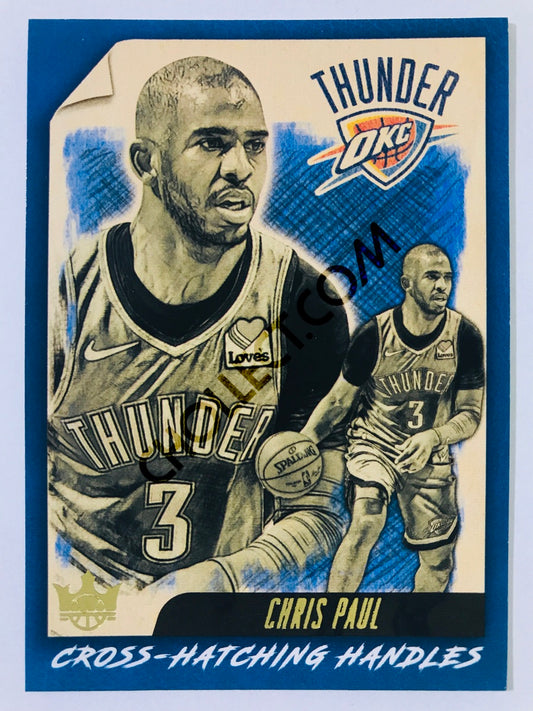 Chris Paul - Oklahoma City Thunder 2019-20 Panini Court Kings Cross-Hatching Handles Insert #7