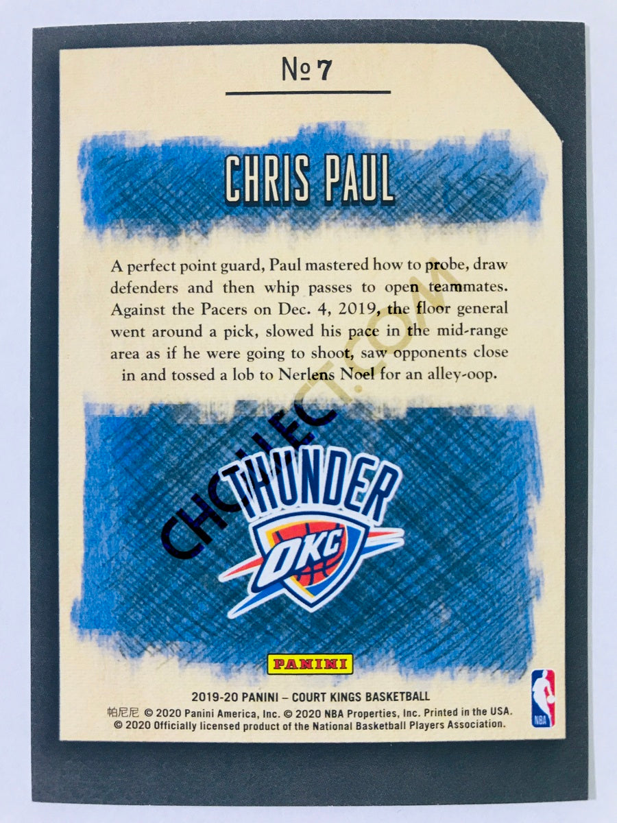 Chris Paul - Oklahoma City Thunder 2019-20 Panini Court Kings Cross-Hatching Handles Insert #7