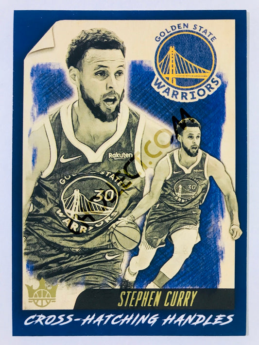 Stephen Curry - Golden State Warriors 2019-20 Panini Court Kings Cross-Hatching Handles Insert #21