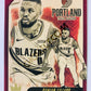 Damian Lillard - Portland Trail Blazers 2019-20 Panini Court Kings Cross-Hatching Handles Insert #22