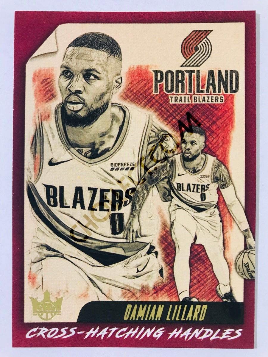 Damian Lillard - Portland Trail Blazers 2019-20 Panini Court Kings Cross-Hatching Handles Insert #22