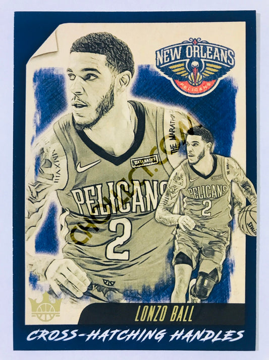 Lonzo Ball - New Orleans Pelicans 2019-20 Panini Court Kings Cross-Hatching Handles Insert #29