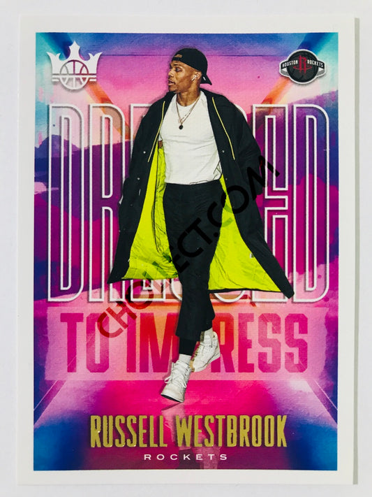 Russell Westbrook - Houston Rockets 2019-20 Panini Court Kings Dressed To Impress Insert #6