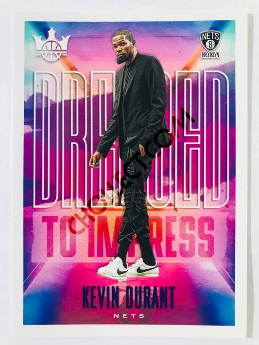 Kevin Durant - Brooklyn Nets 2019-20 Panini Court Kings Dressed To Impress Insert #7 Amethyst Parallel #/99